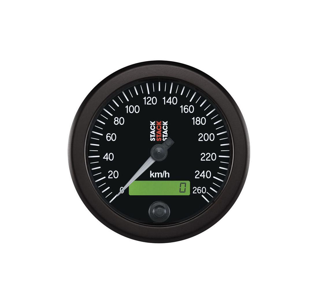 Speedomètre STACK - 0-260 km/h - noir