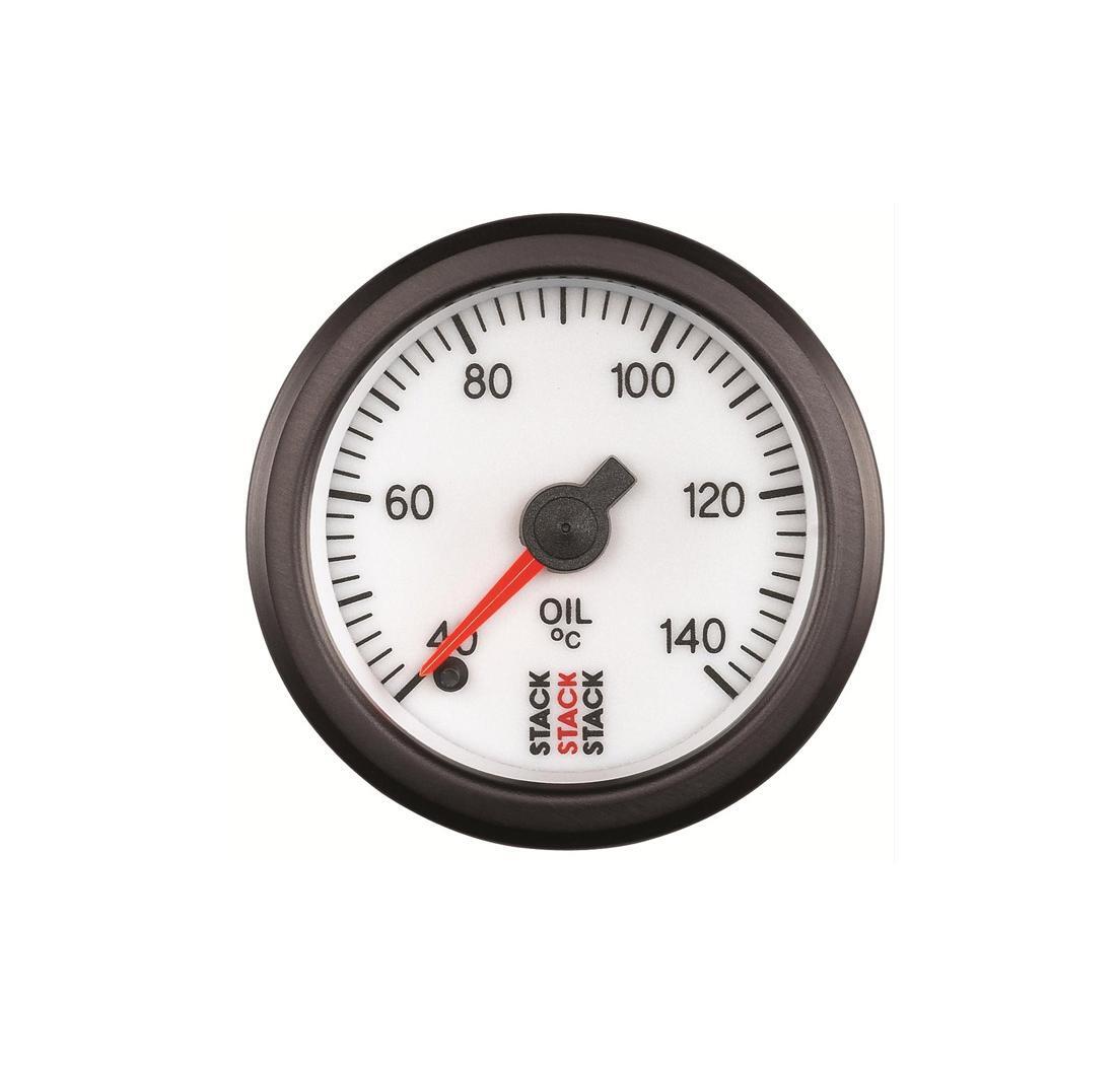 Manomètre STACK analogique pro température huile (40-140°C) - blanc
