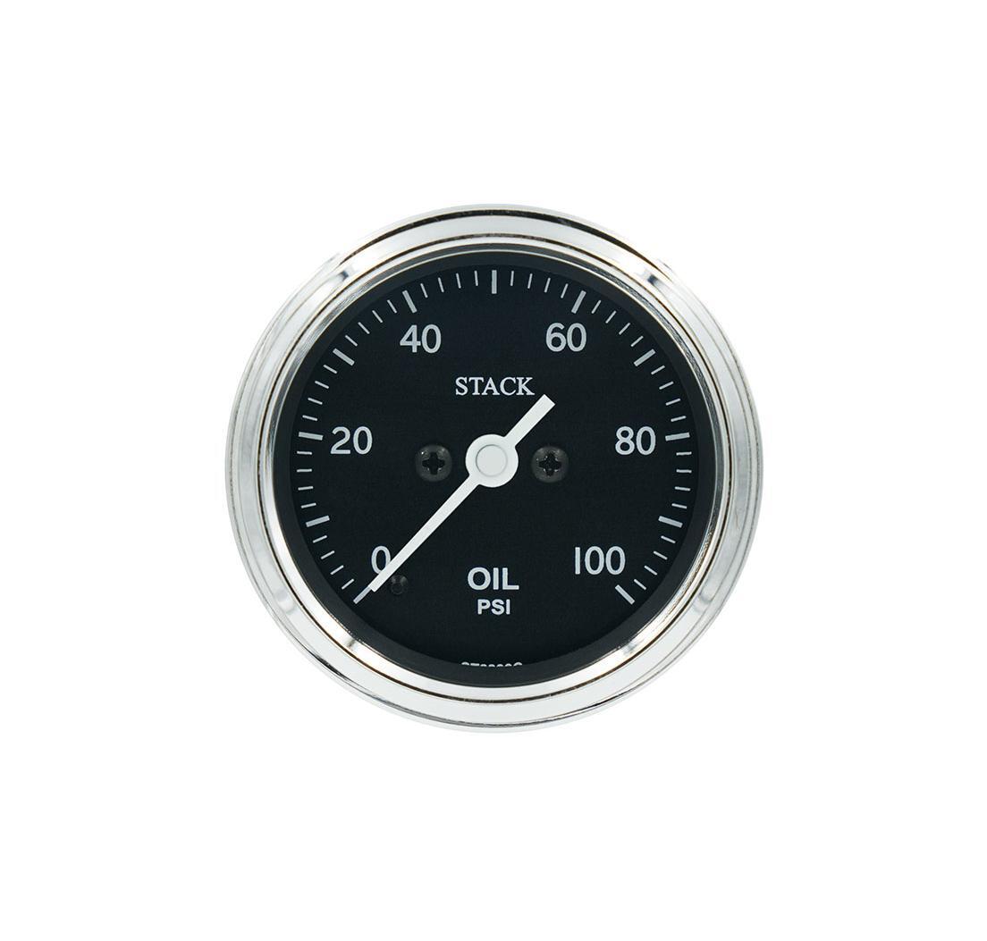 Strumento Stack analogico pressione olio (0-100 psi) - nero - CLASSIC
