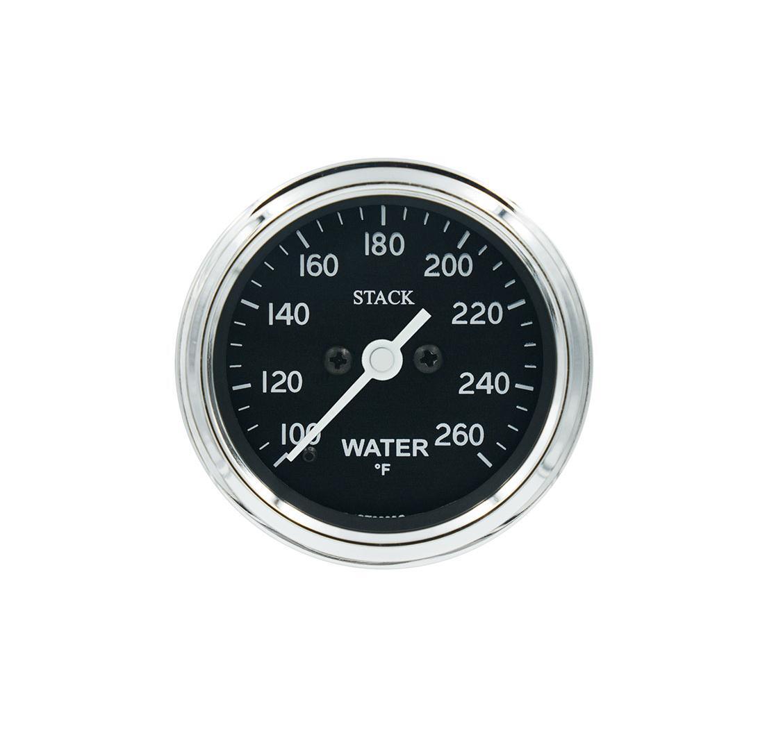 Manomètre STACK analogique pro température eau  (100-260°F) - noir - CLASSIC