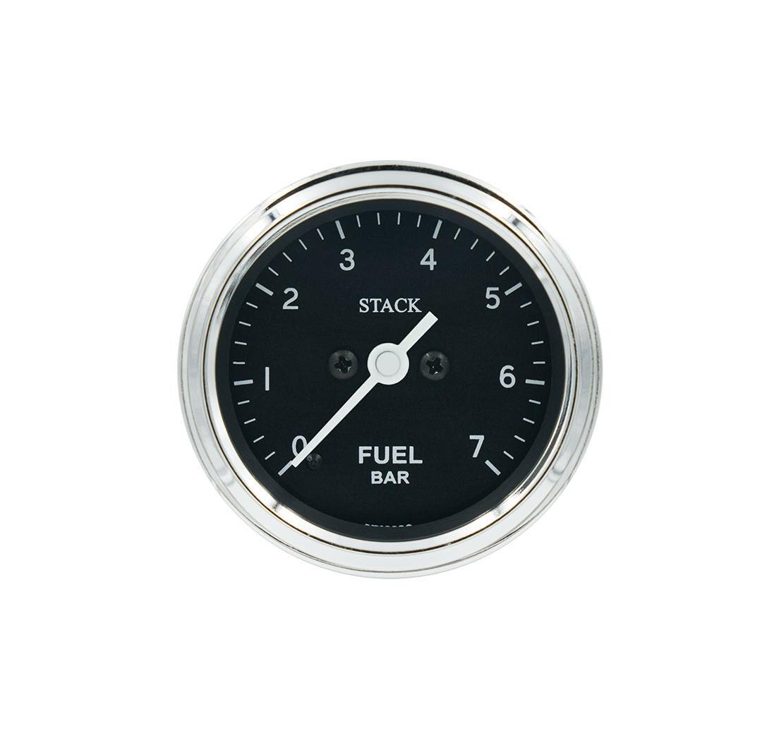 Reloj profesional de presión del combustible Stack (0-7 bares), negro, CLASSIC