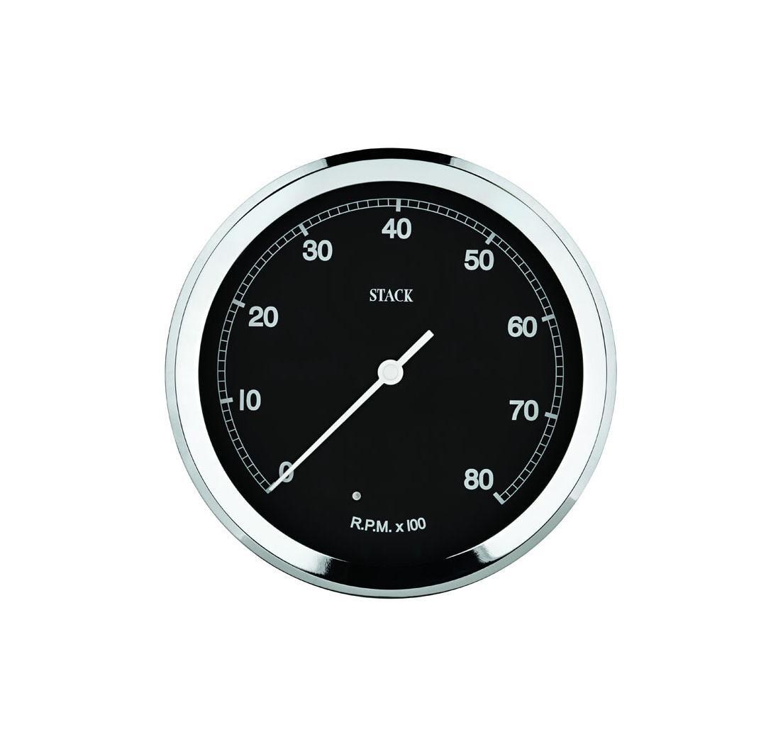 Stack CLASSIC tachometer (0-8.000 rpm) 125 mm - black