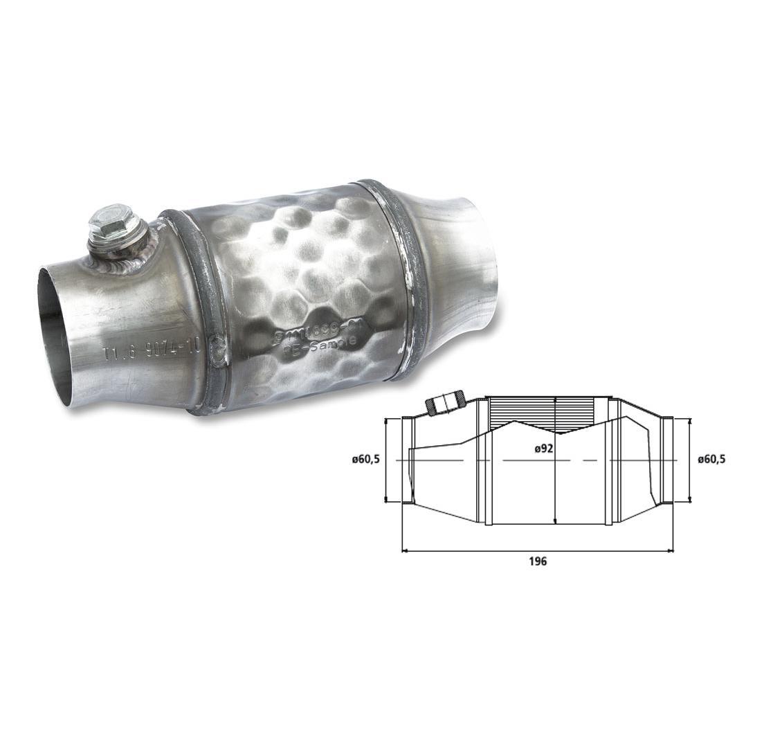 Motorsport Ultra-light Catalytic Converter - Pipe Ø 60,,5 mm