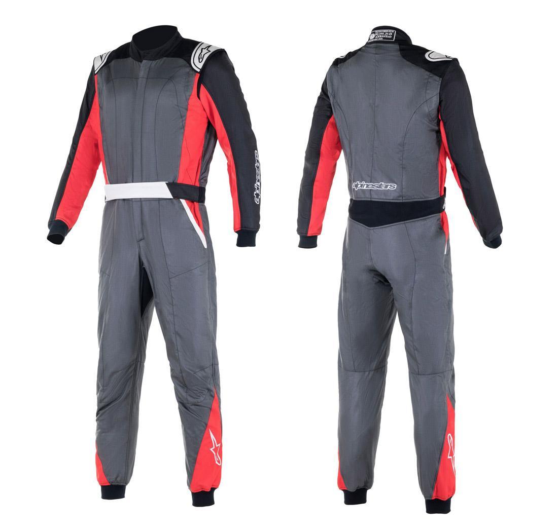 Tuta pilota Alpinestars ATOM antracite/rosso/nero - Taglia 44