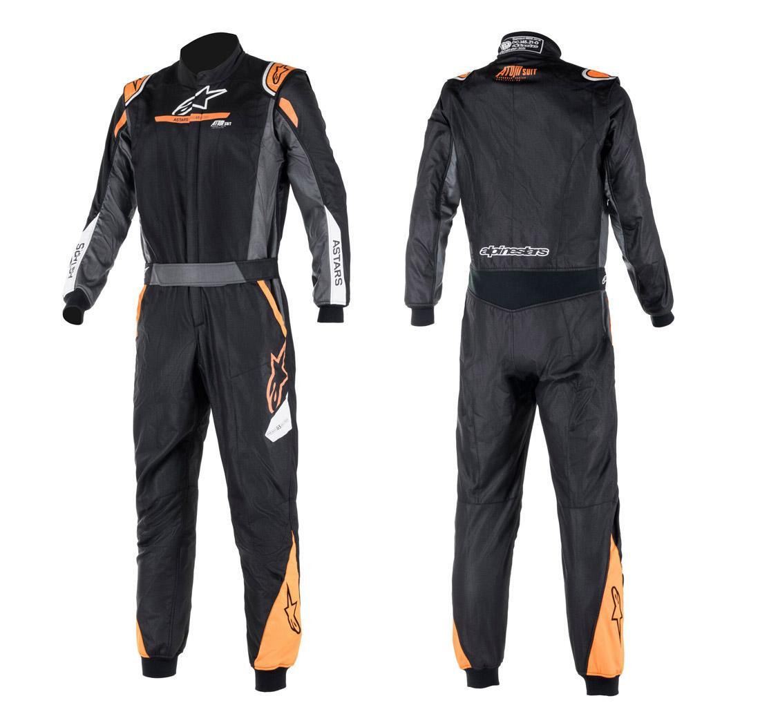 Mono Alpinestars ATOM GRAPHIC negro/antracita/naranja fluo - Talla 44