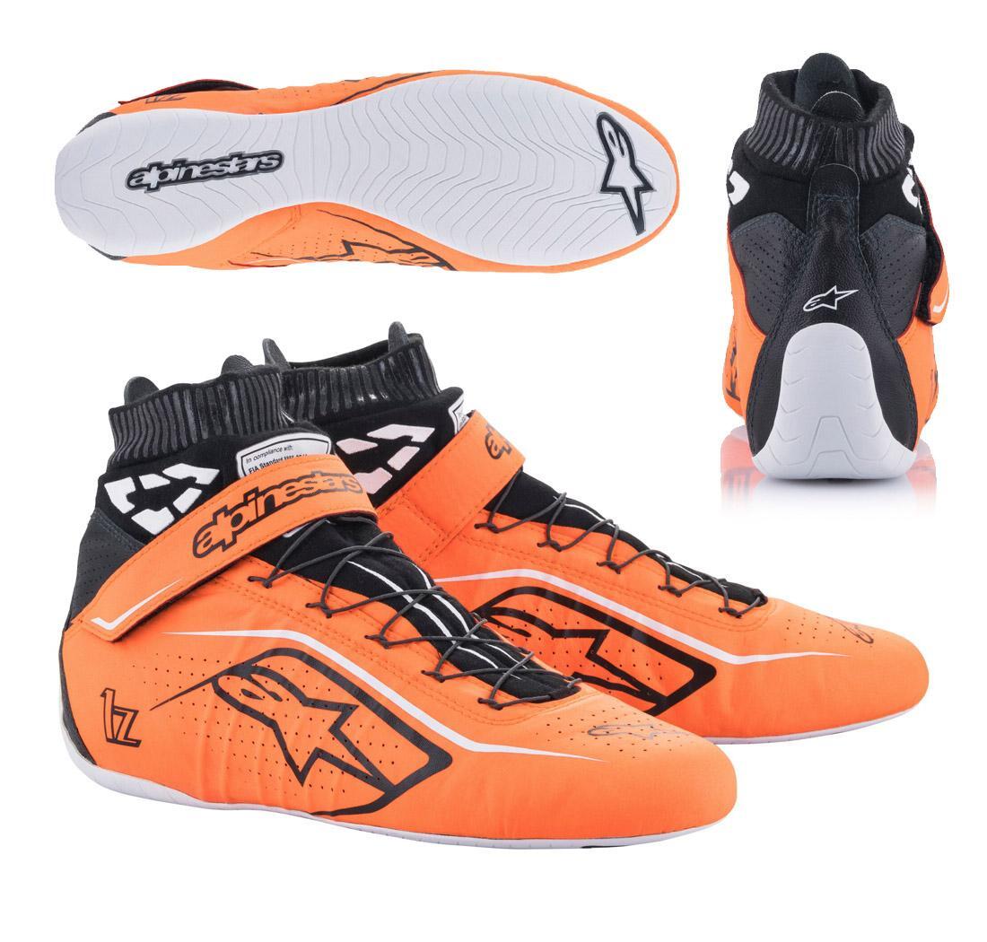 Alpinestars TECH-1 Z v2 race boots, orange fluo/black/white, size 37