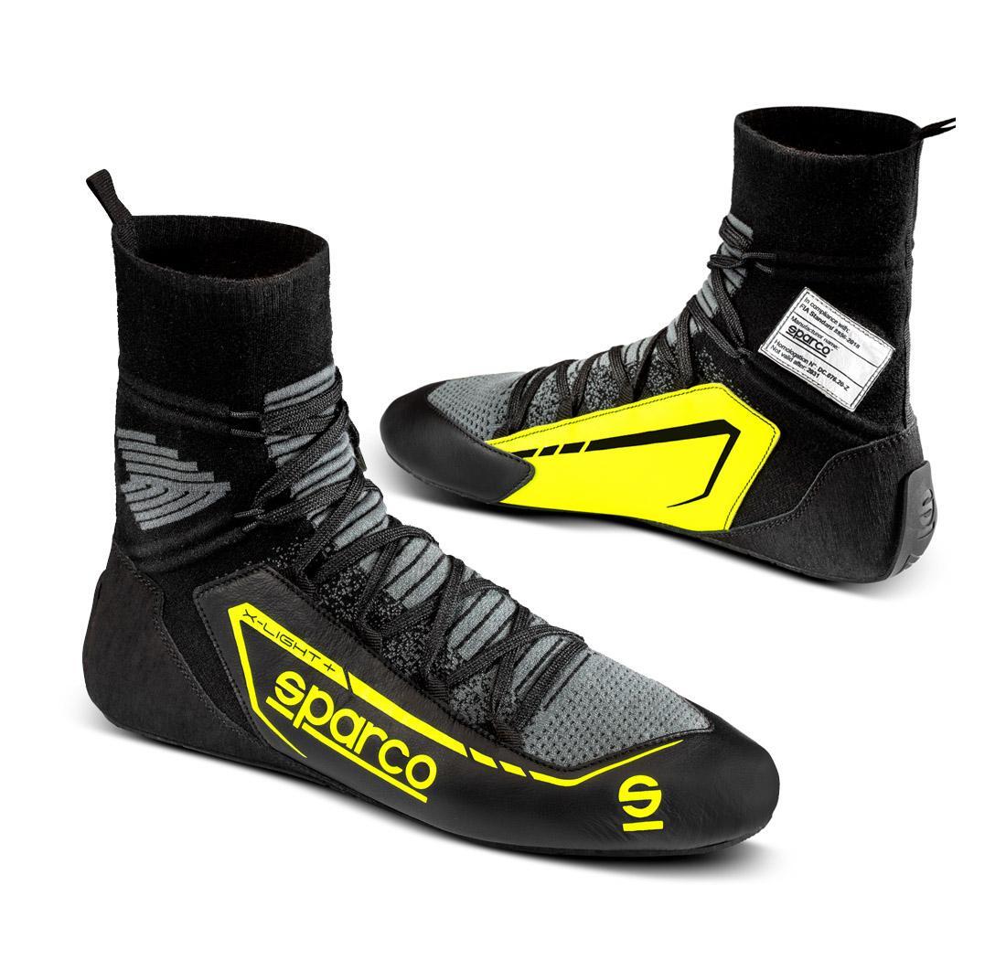Sparco race shoes X-LIGHT+, black/fluo yellow - Size 39