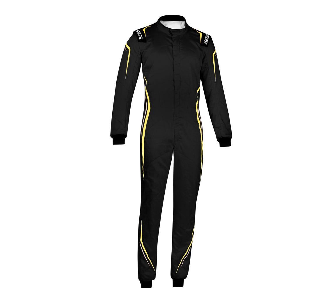 Combinaison pilote Sparco PRIME noir/jaune fluo - Taille 48