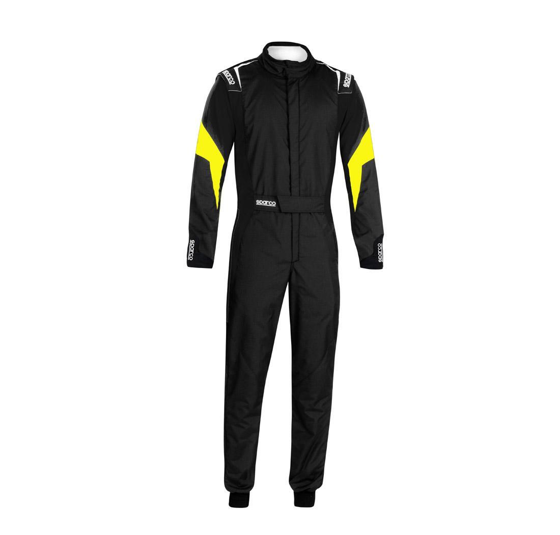 Mono COMPETITION de Sparco, negro/amarillo fluo, talla 48