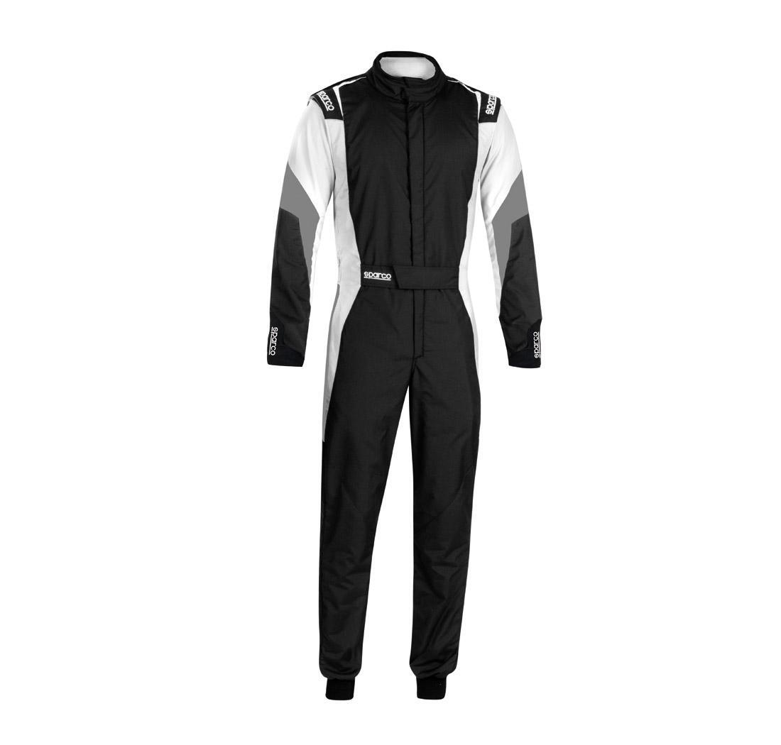 Mono COMPETITION de Sparco, negro/blanco/gris, talla 48