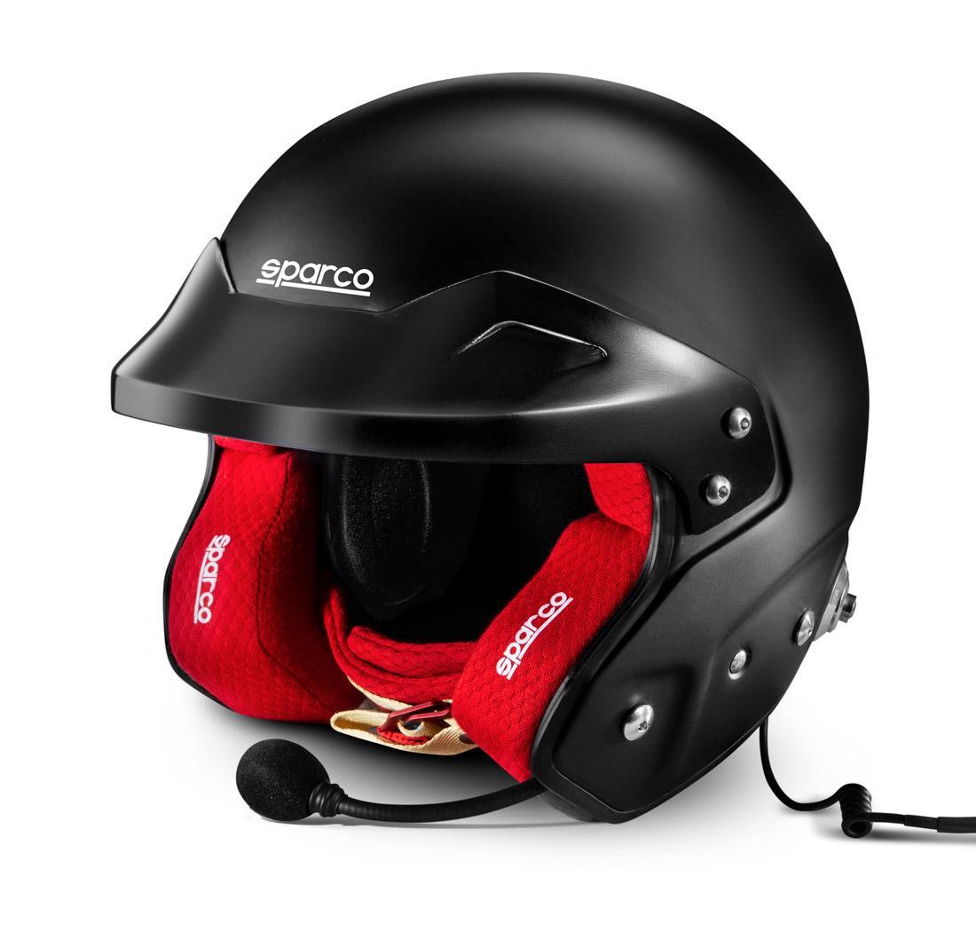 Helmet RJ-i Sparco - Size L (60), black/red interior