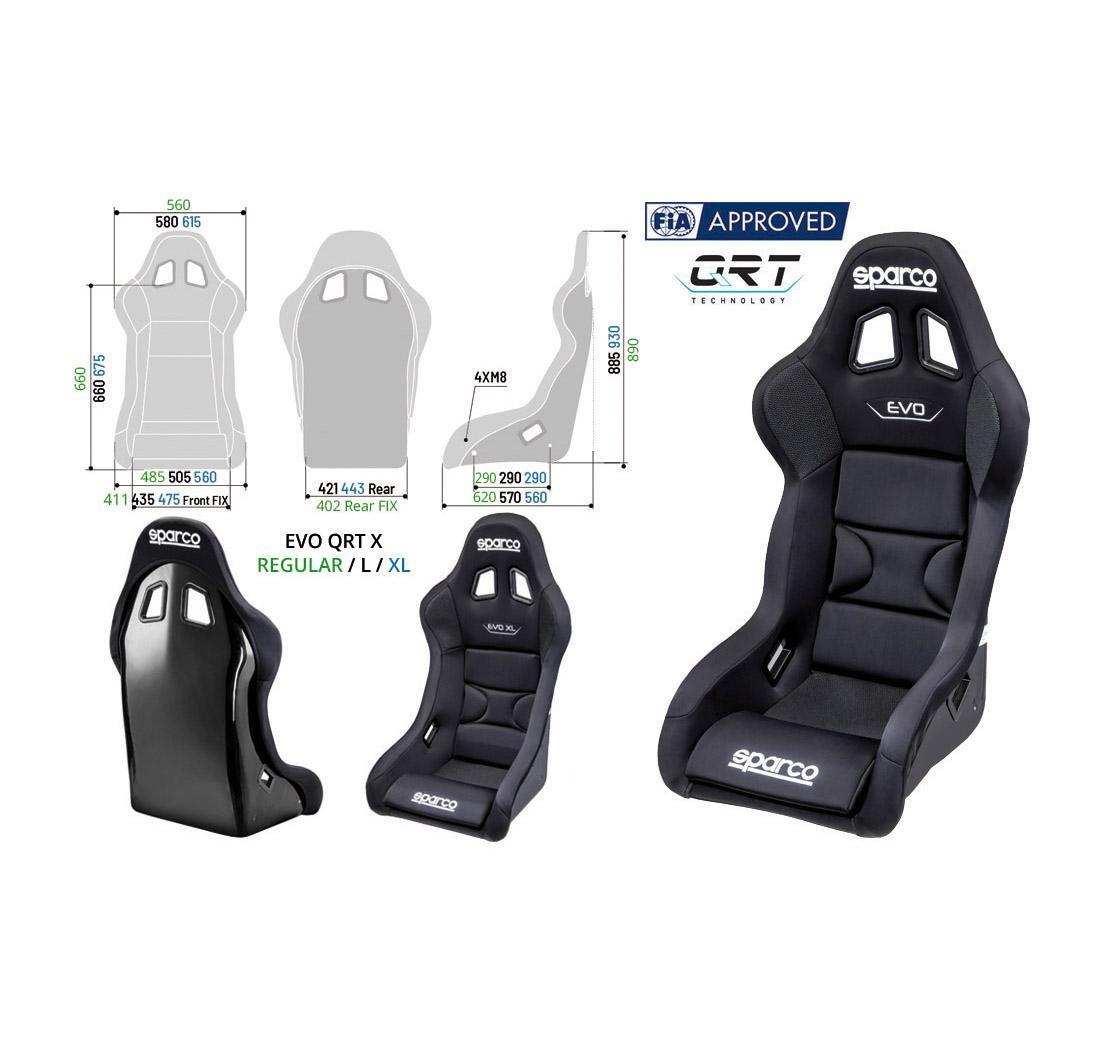 Baquet FIA Sparco EVO QRT X MY22, Équipes \ Équipement de sport automobile  \ Sparco Pièces de voiture \ Sièges et cadres \ Des places