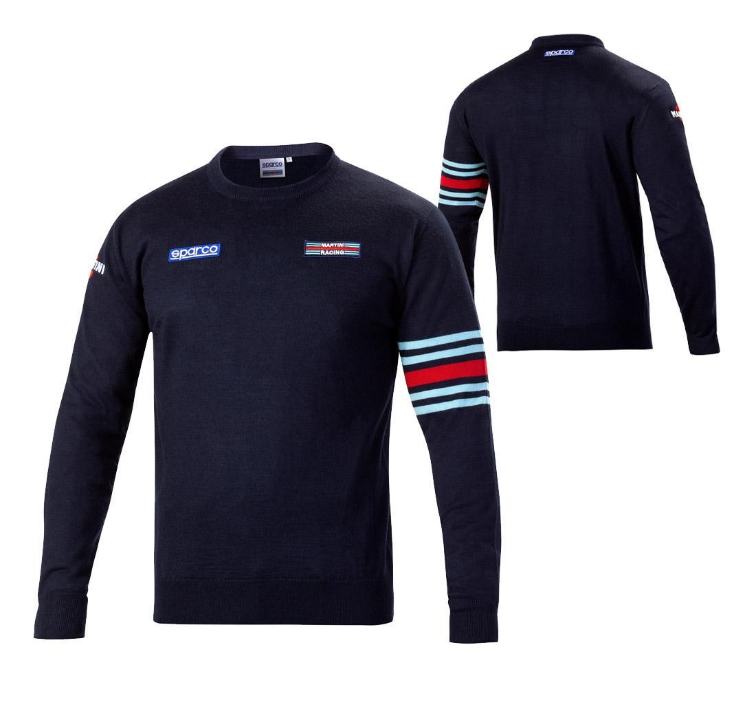 Sweaters SPARCO Crewneck sweater merino wool bland Martini Racing