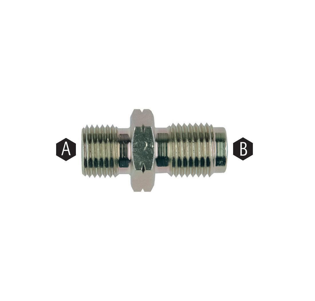 Straight male-male BSP-Metric adaptor