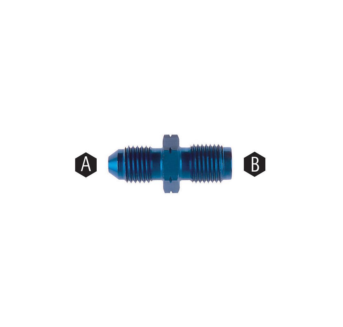 Straight male-male JIC-Metric concave adaptor