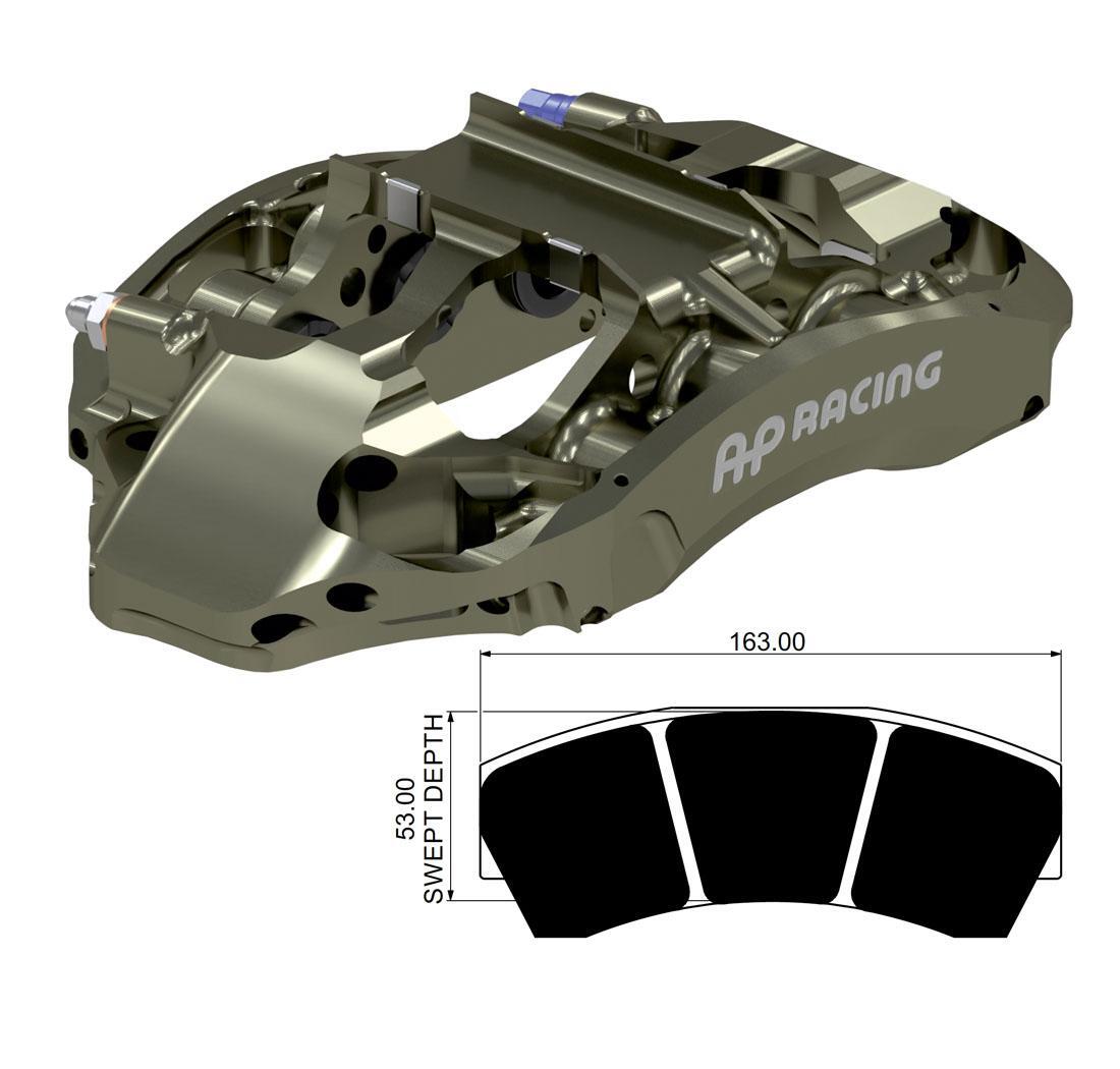 Etrier de frein AP Racing CP6187 à 6 pistons pour voitures GT