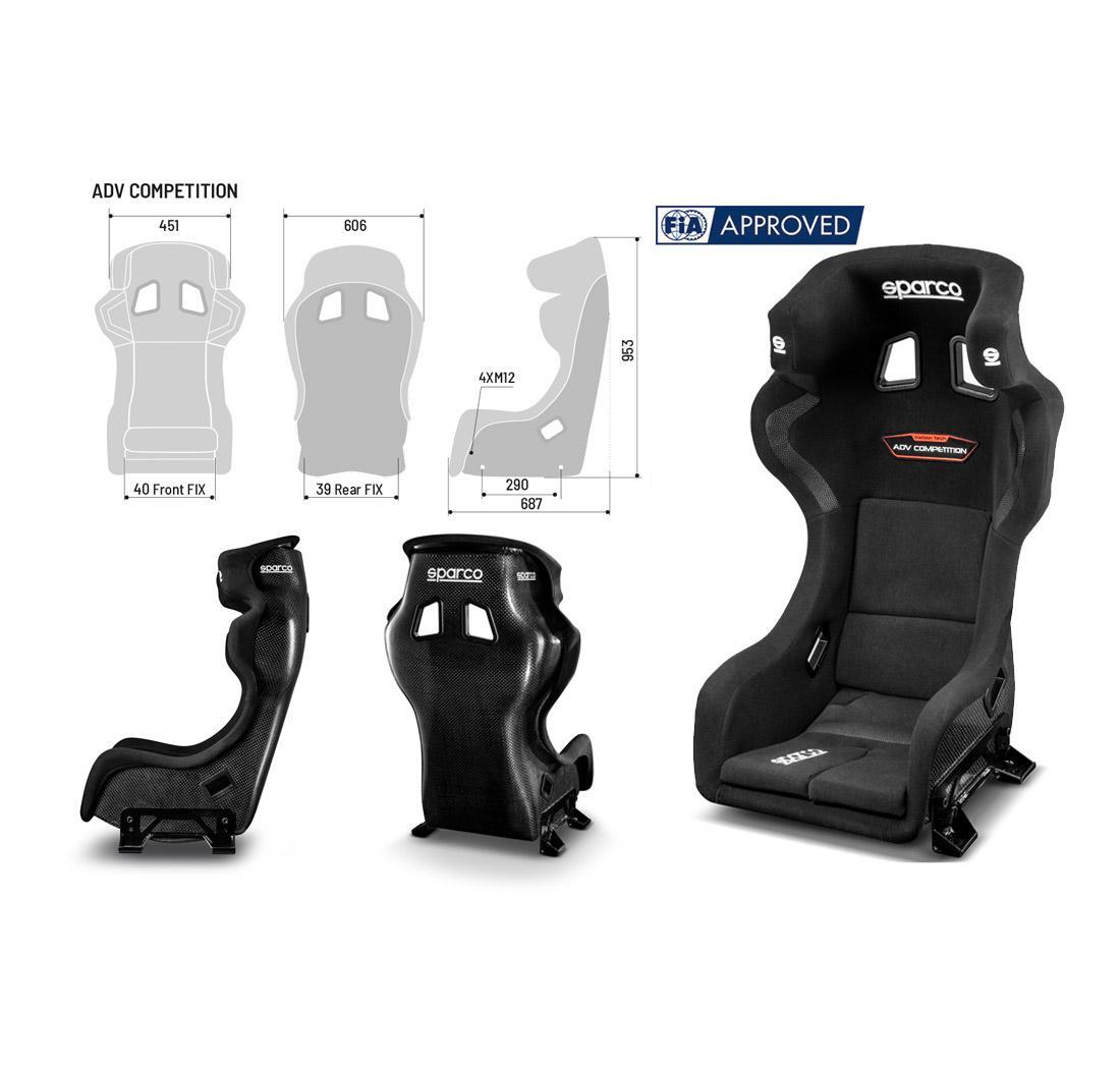 Asiento Sparco ADV COMPETITION 8862, negro
