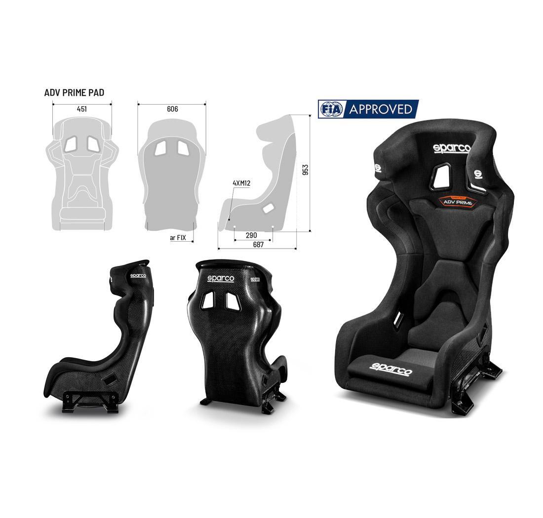 Asiento Sparco ADV PRIME PAD 8862, negro