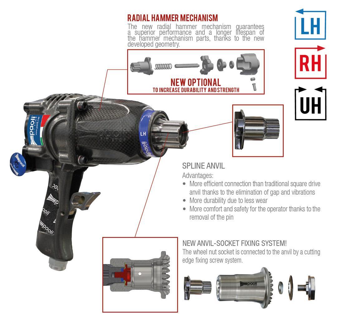 Dino Paoli impact wrench DP 6000 SPLINE LH - aluminium