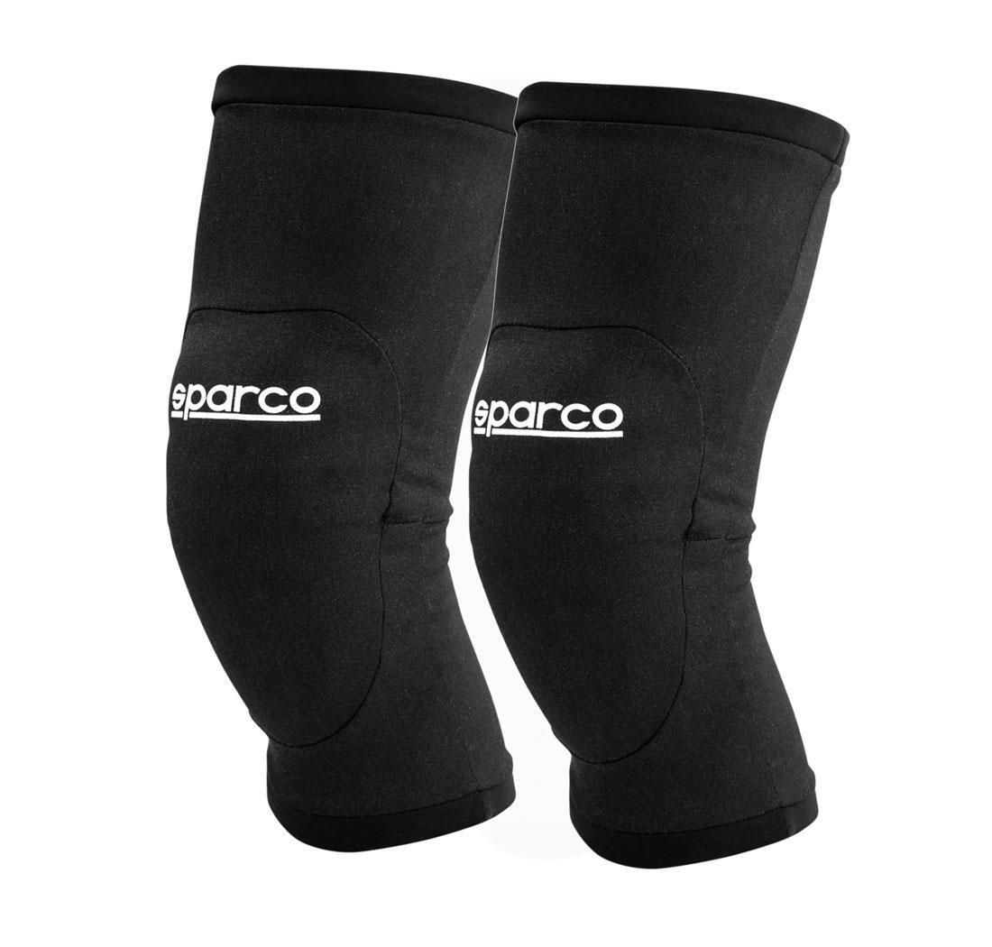 Pair of sparco fireproof racing knee pads - black - M