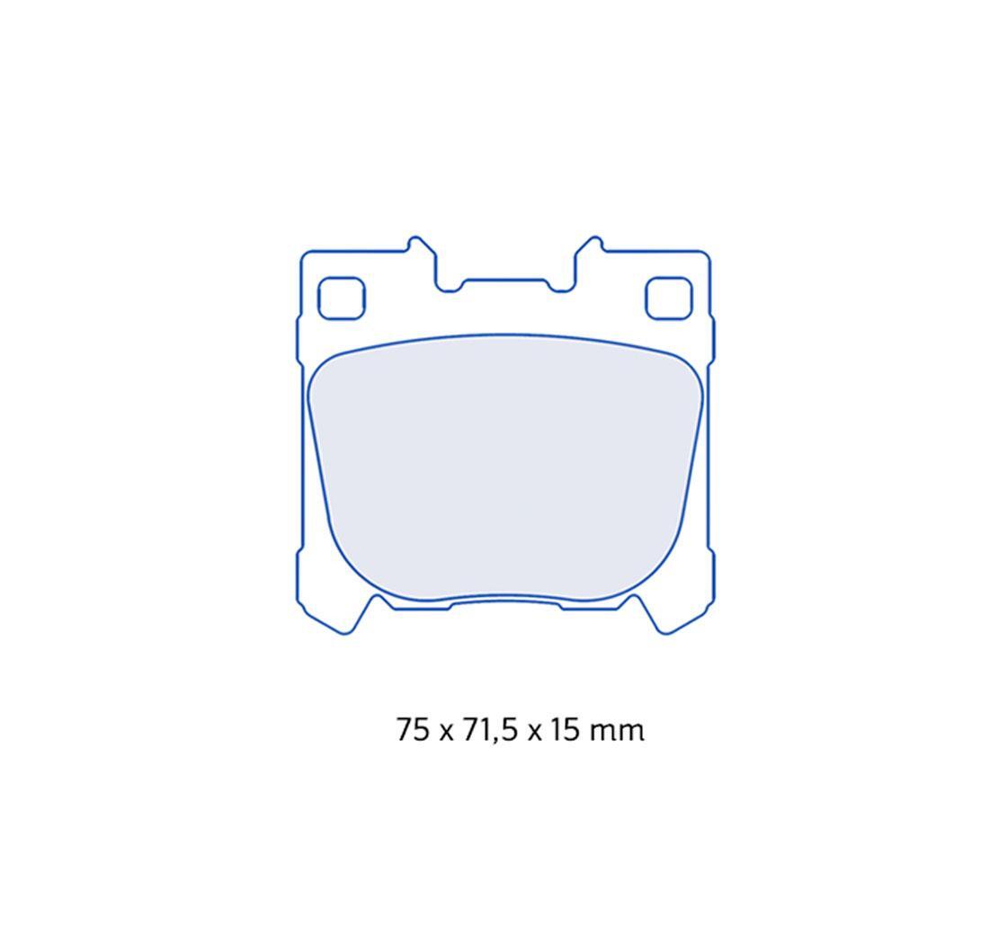 Conjunto de pastillas de freno, FERODO (OE Toyota Yaris 04466-52200, rear)