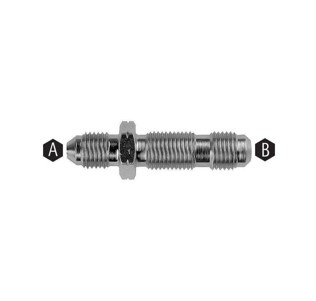 Straight bulkhead male-male JIC-Metric convex adaptor