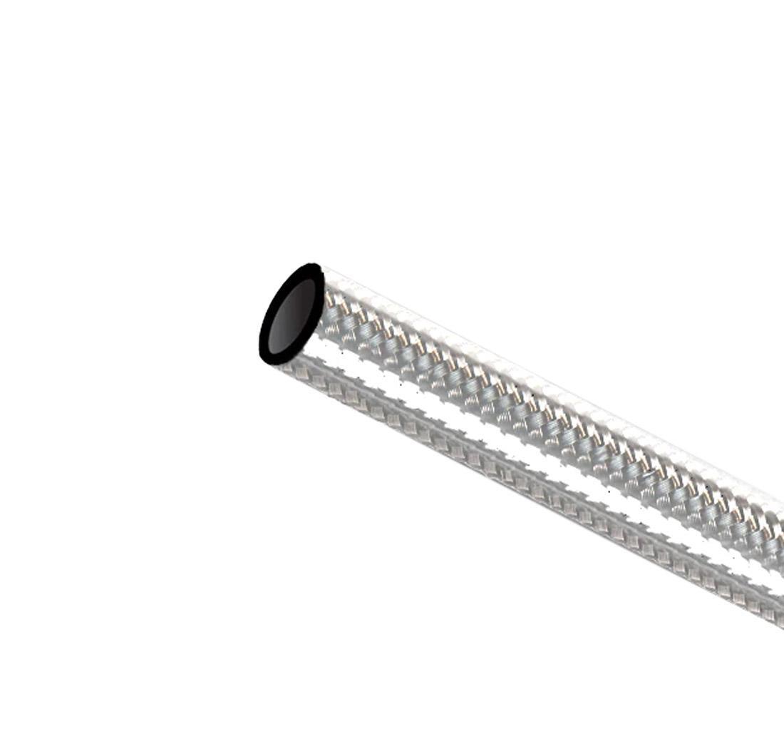 PTFE/inox hose 600 series - clear PU cover - BPA free