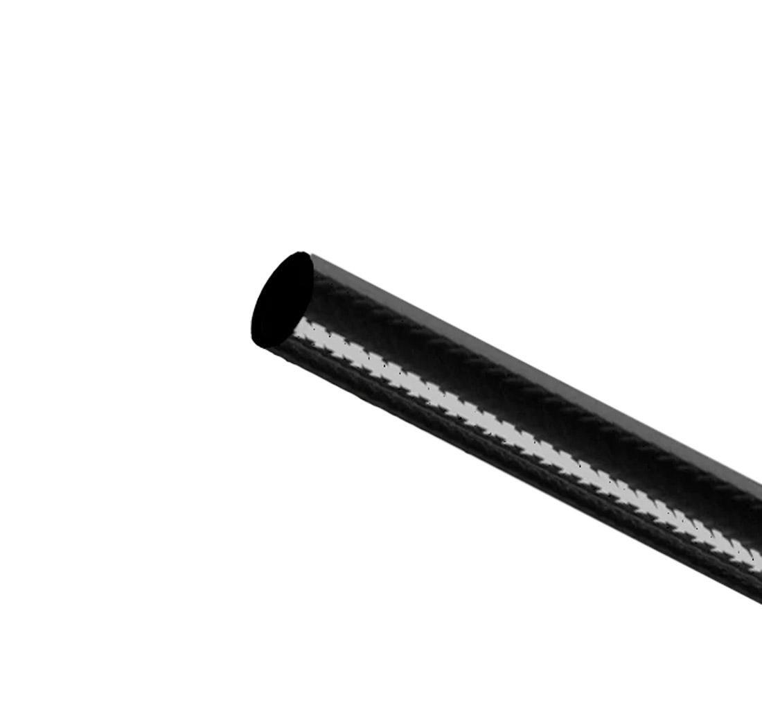 Tubo PTFE inoxidable, serie 600 - funda PU negro - sin BPA