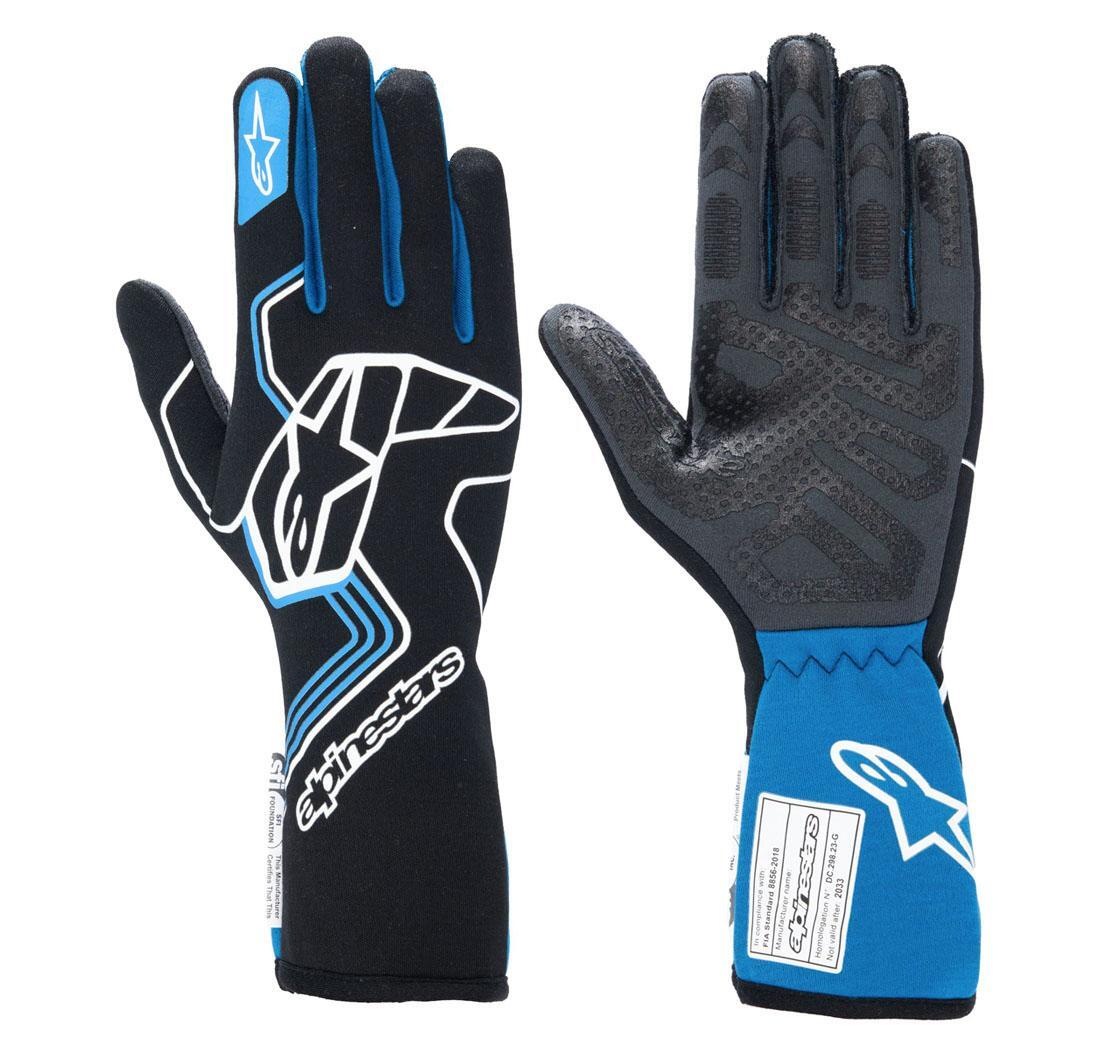 Alpinestars race gloves TECH-1 RACE v4 - black/blue - size S