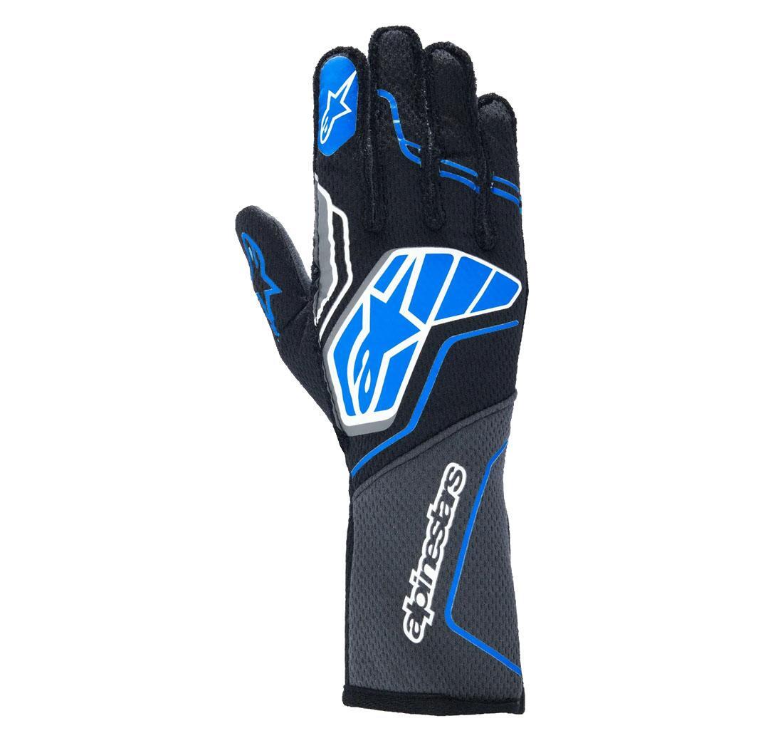 Alpinestars race gloves TECH-1 ZX v4 - black/grey/blue - size XXL