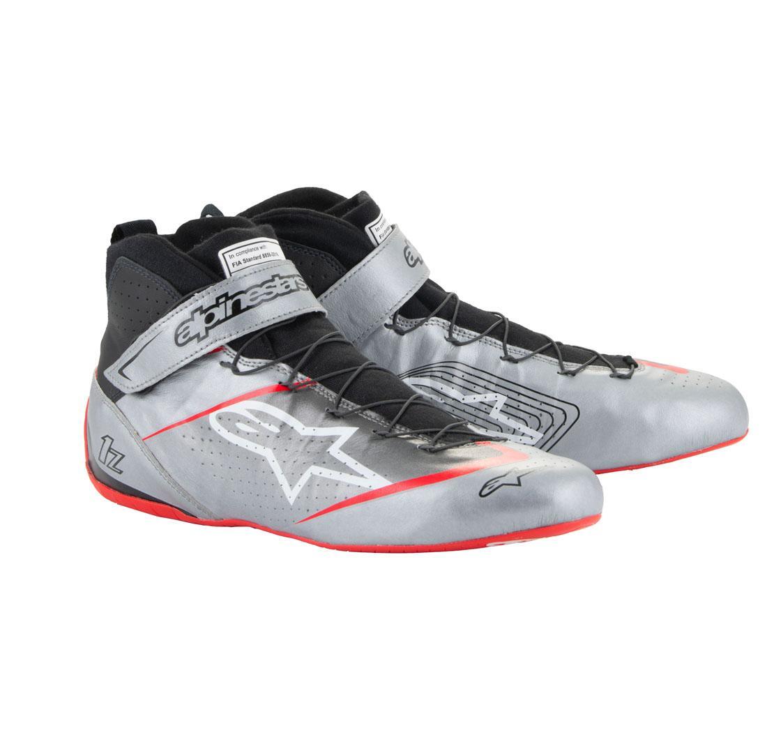 Alpinestars TECH-1 Z v3 race boots - silver/black/red - Size 37
