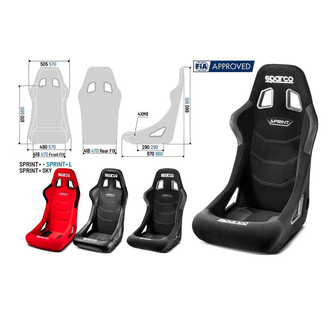 Sparco seat SPRINT+ L - black