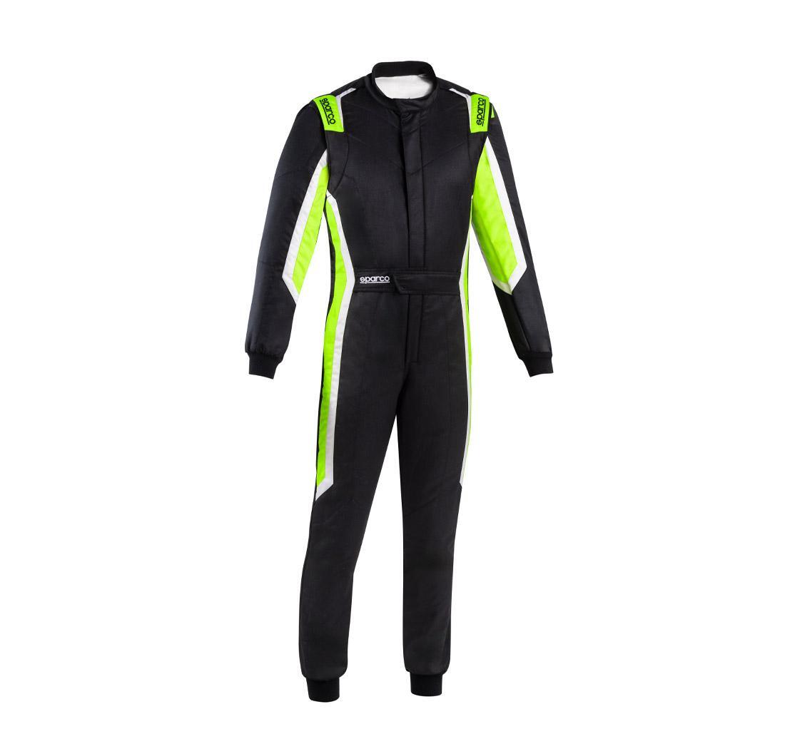 Sparco SPRINT race suit - black/fluo green - Size 62