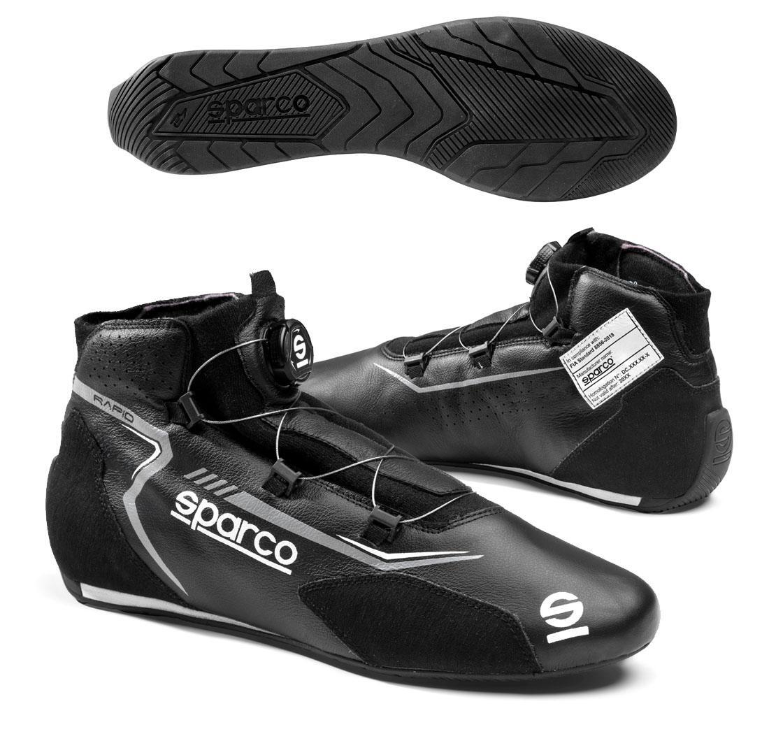 Bottines pilote RAPID ROTOR Sparco, noir/gris, Taille 45