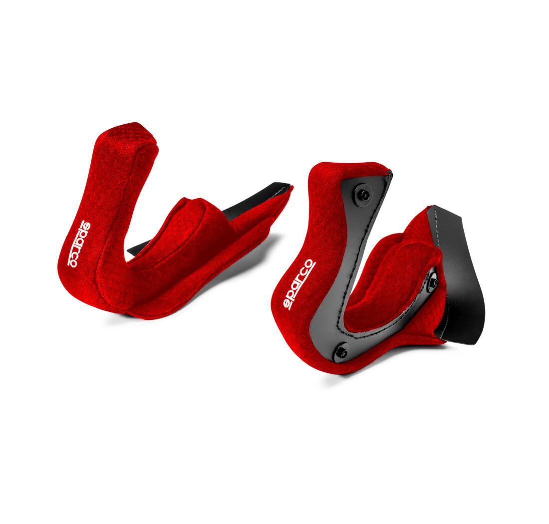 Acolchado de casco PRIME RJ-i SUPERCARBON - cheek 30mm - rojo