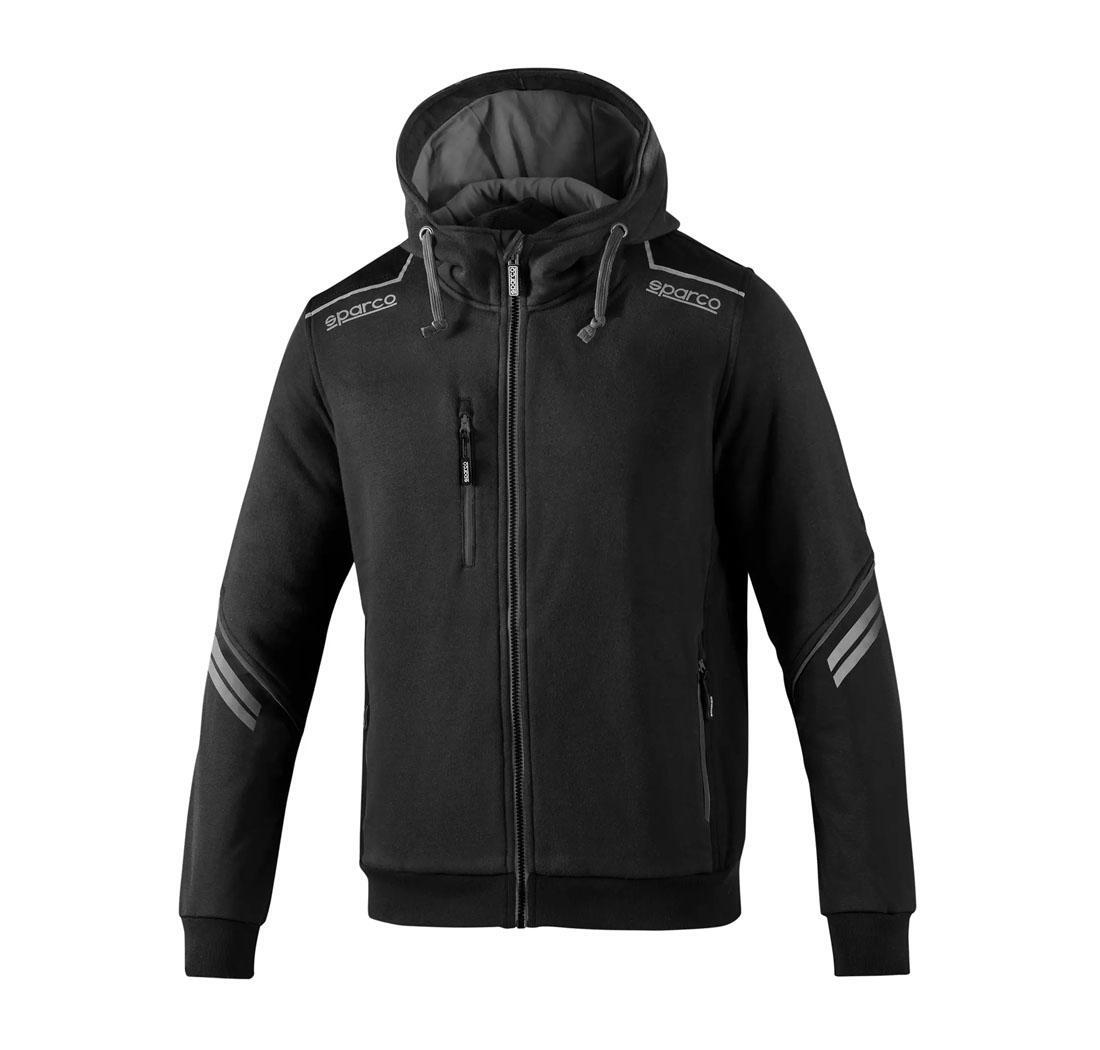 HOODED FULL ZIP TG S NR/GRS