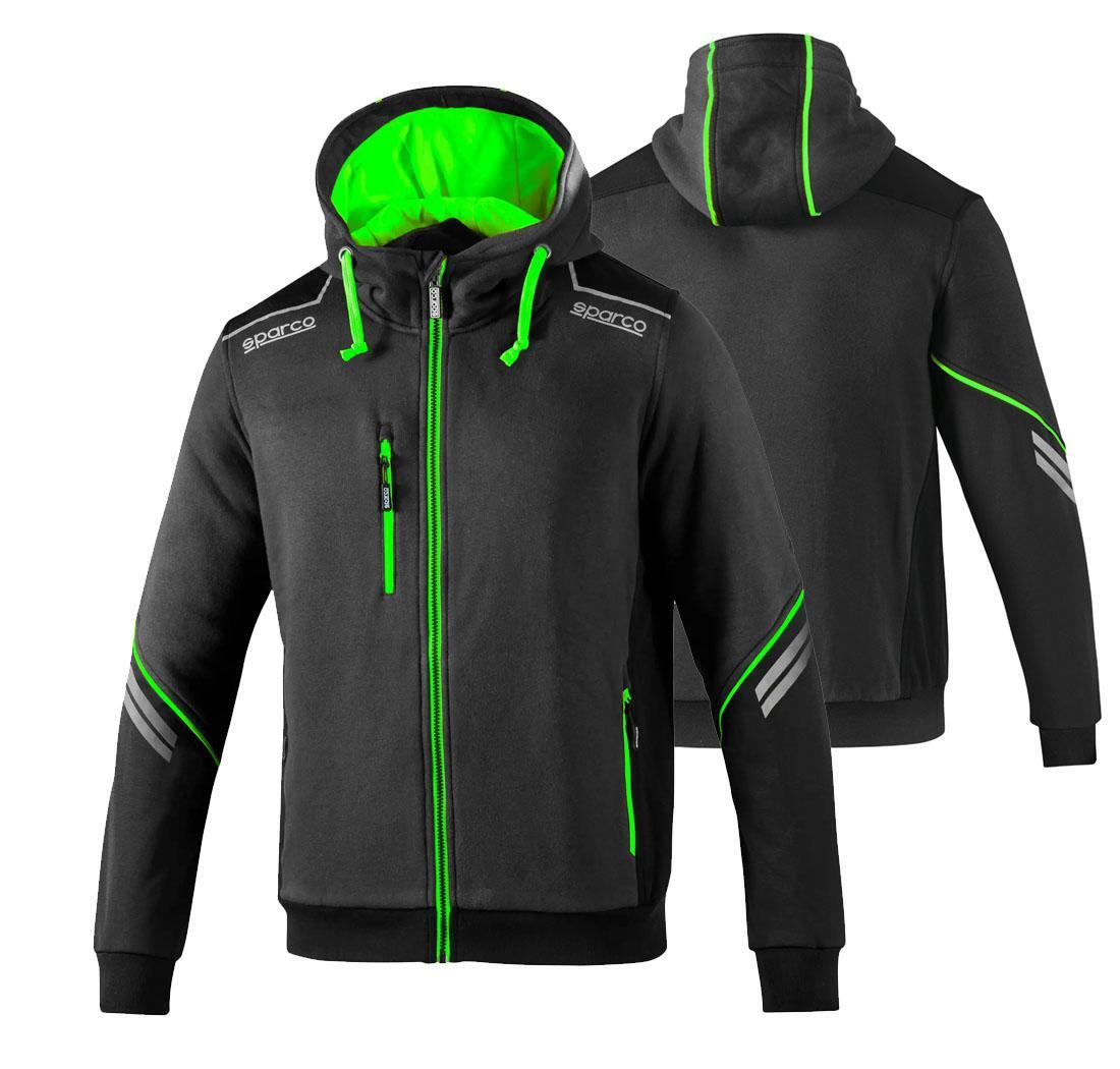 Sudadera técnica TECH HOODED FULL ZIP Colorado - gris/verde fluo L