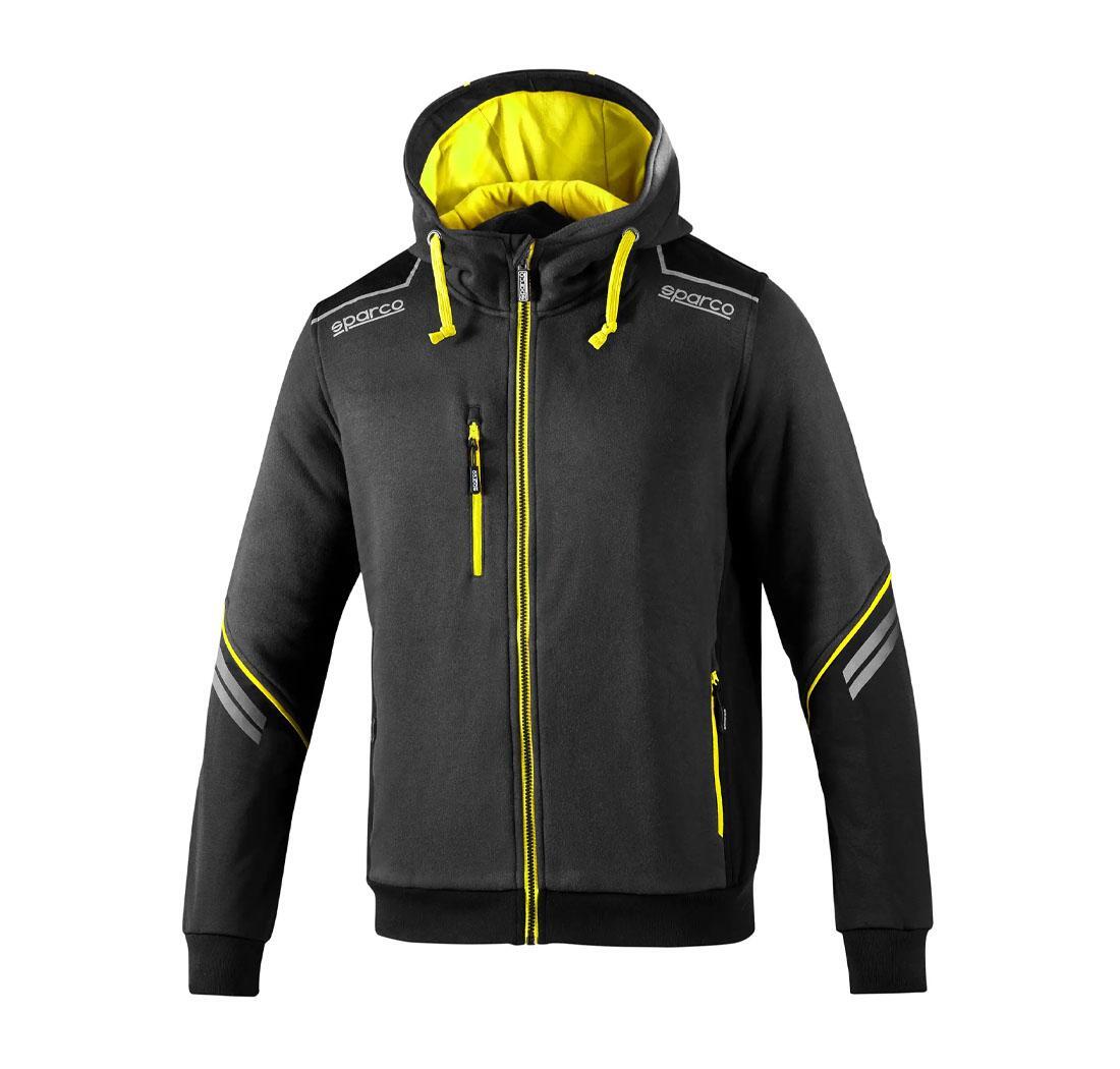 Sudadera técnica TECH HOODED FULL ZIP Colorado - gris/amarillo fluo L
