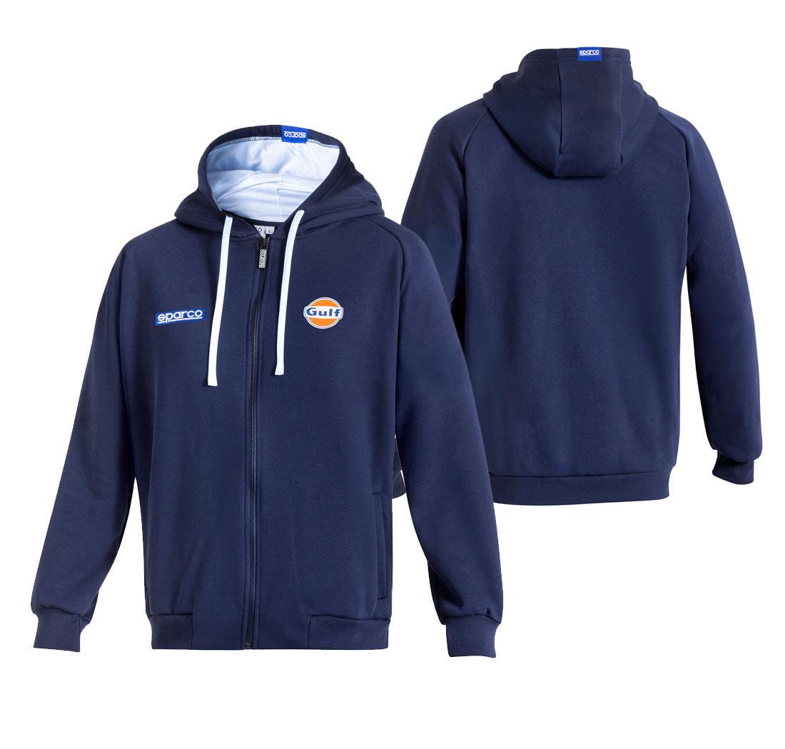 Hoodie full zip GULF Sparco - navy blue - L