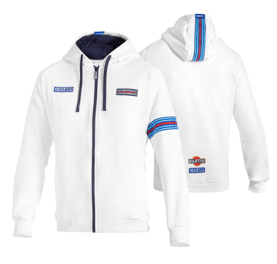 Full zip sweatshirt Sparco Martini Racing - white - L