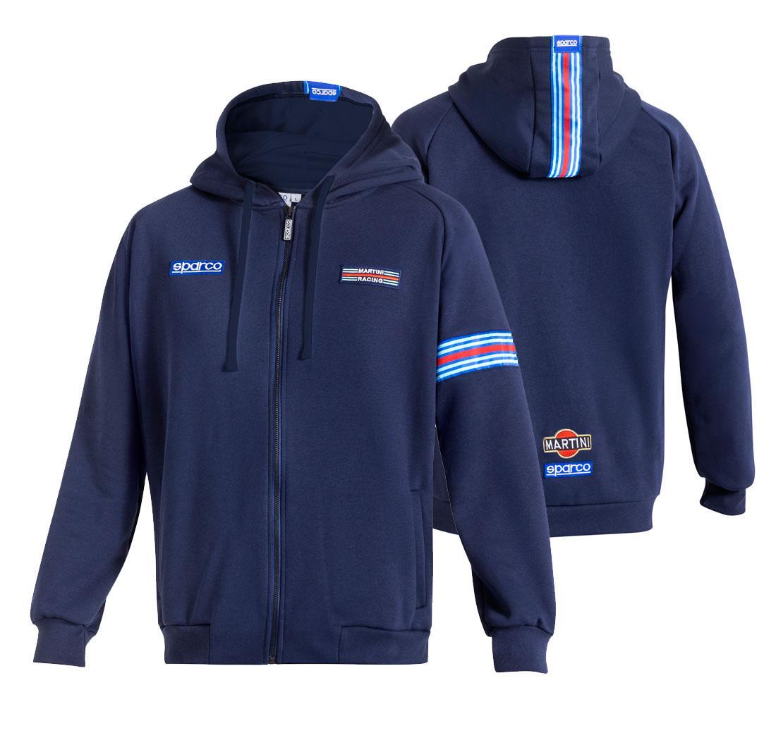 Full zip sweatshirt Sparco Martini Racing - navy blue - L