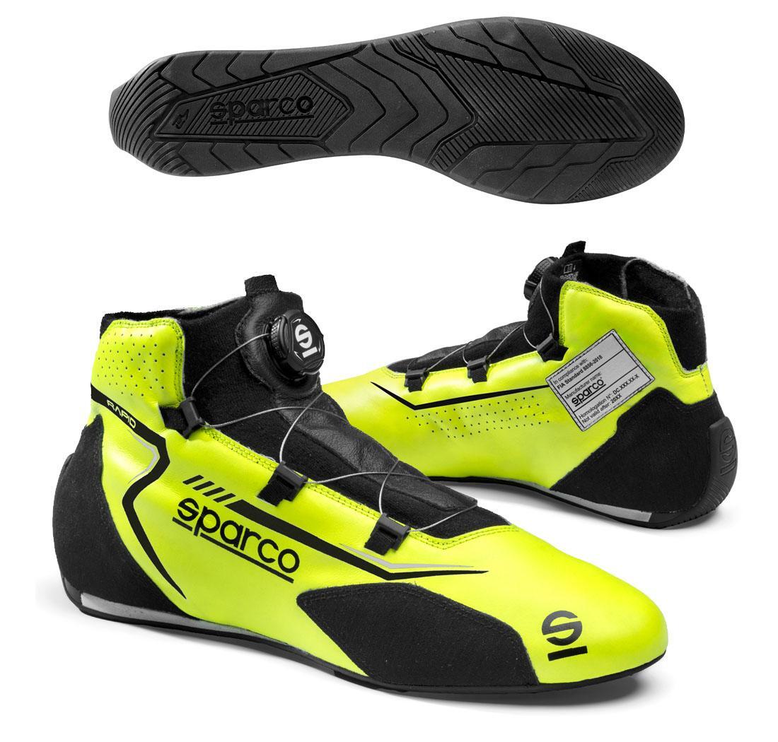 Sparco race shoes RAPID ROTOR, fluo yellow/black - Size 45