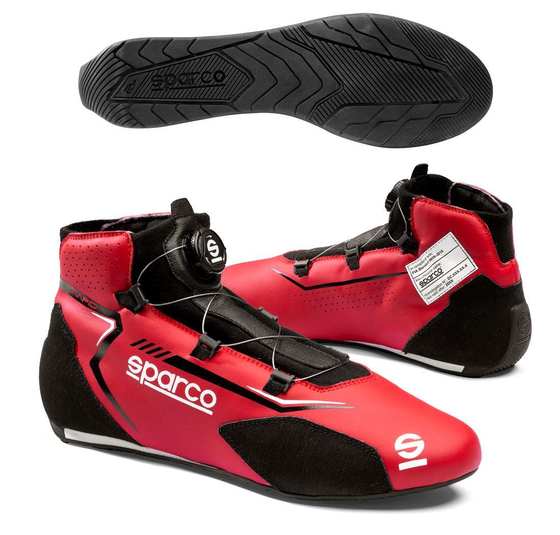 Sparco race shoes RAPID ROTOR, red/black - Size 47