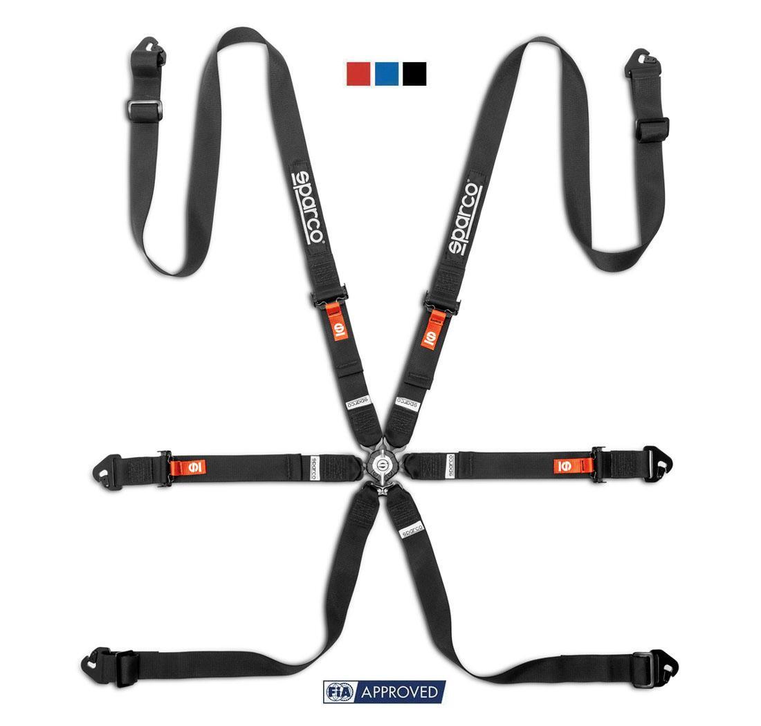 Arnés FIA de 6 puntos Sparco COMPETITION H-2 PU negro