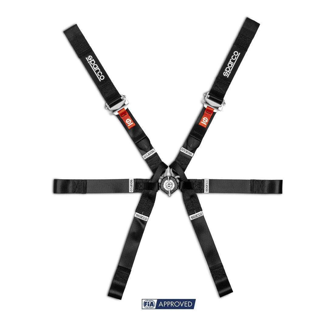 Arnés FIA de 6 puntos Sparco FORMULA H-9 EVO negro