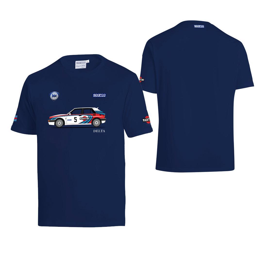 T-shirt LANCIA DELTA HF INTEGRALE MARTINI RACING Sparco - navy blue - L