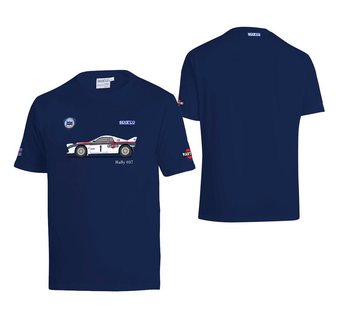 T-shirt LANCIA DELTA S4 MARTINI RACING Sparco - navy blue - L