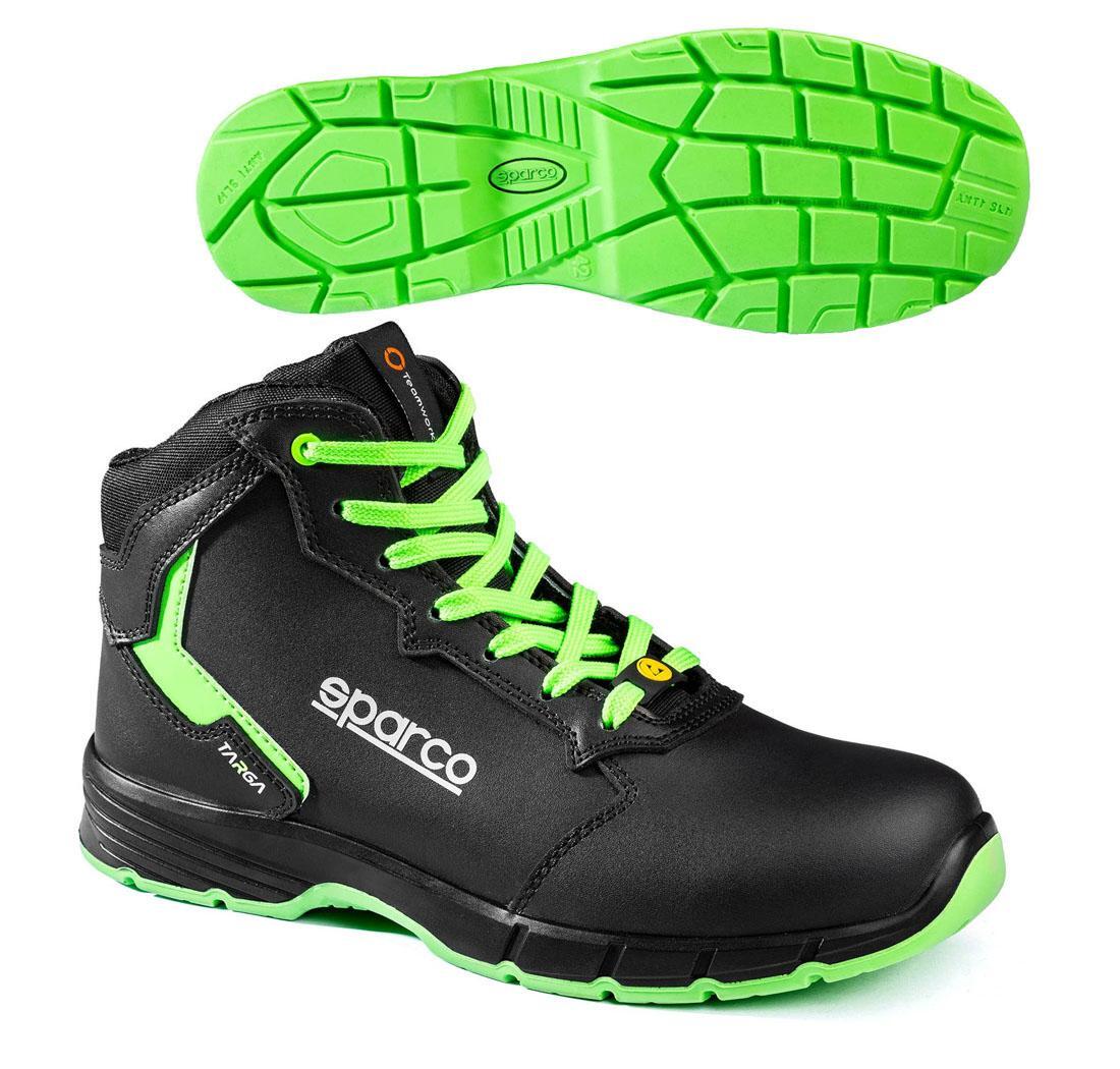 Safety shoe Sparco TARGA WILLY Black fluo green - 45