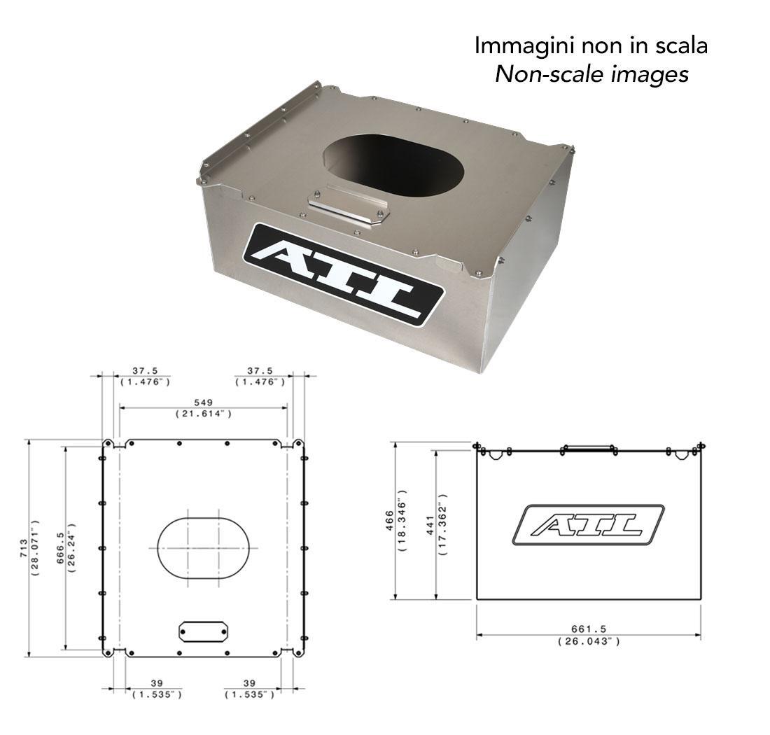 Contenedor aluminio depósito gasolina CN-AA-170 de ATL (170 litros)