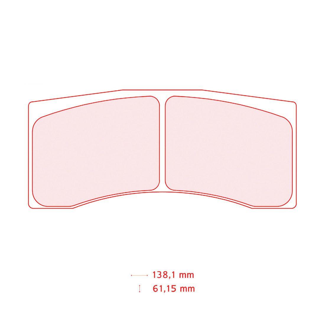 Lot de 4 plaquettes de frein CL Brakes (Carbone Lorraine)